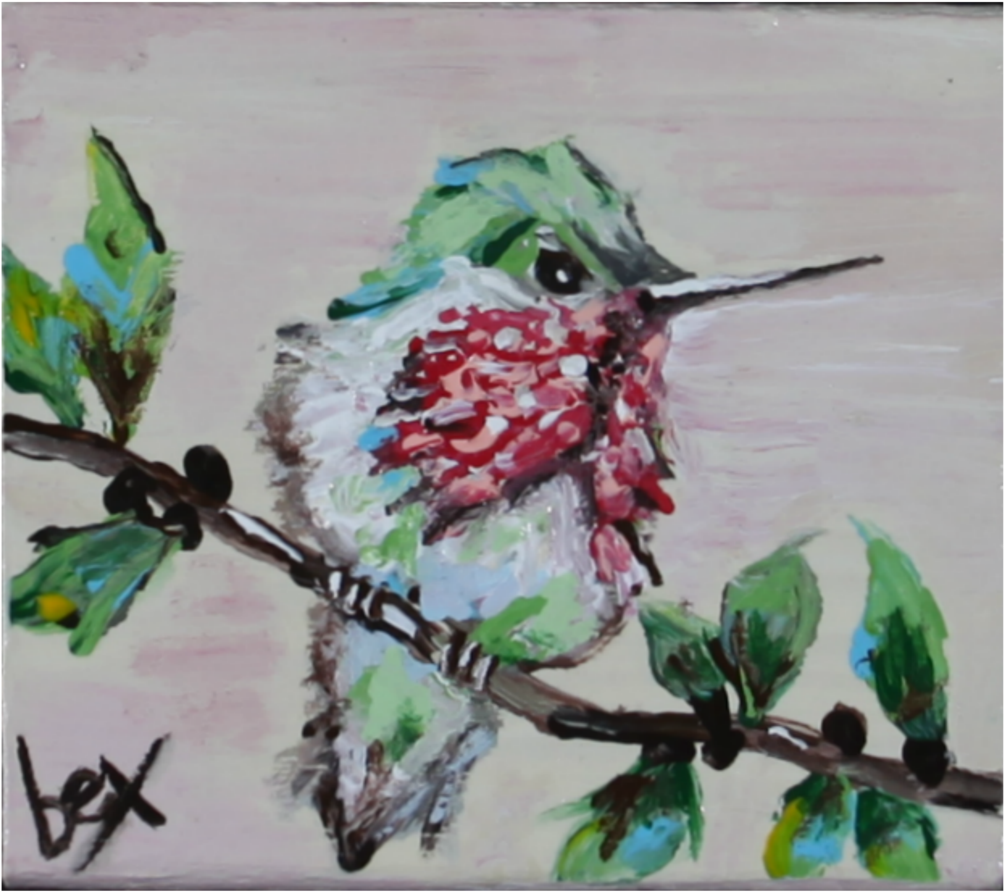 "hummingbird" Around Back At Rocky's Place - Ruby-throated Hummingbird (1200x1065), Png Download