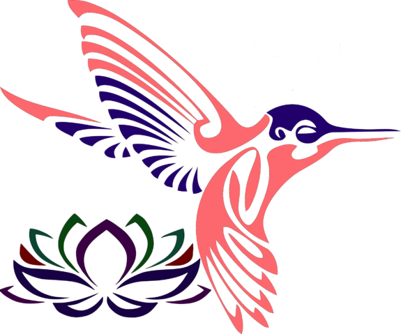 Tribal Hummingbird Silhouette - Clipart Black And White Bird (575x479), Png Download
