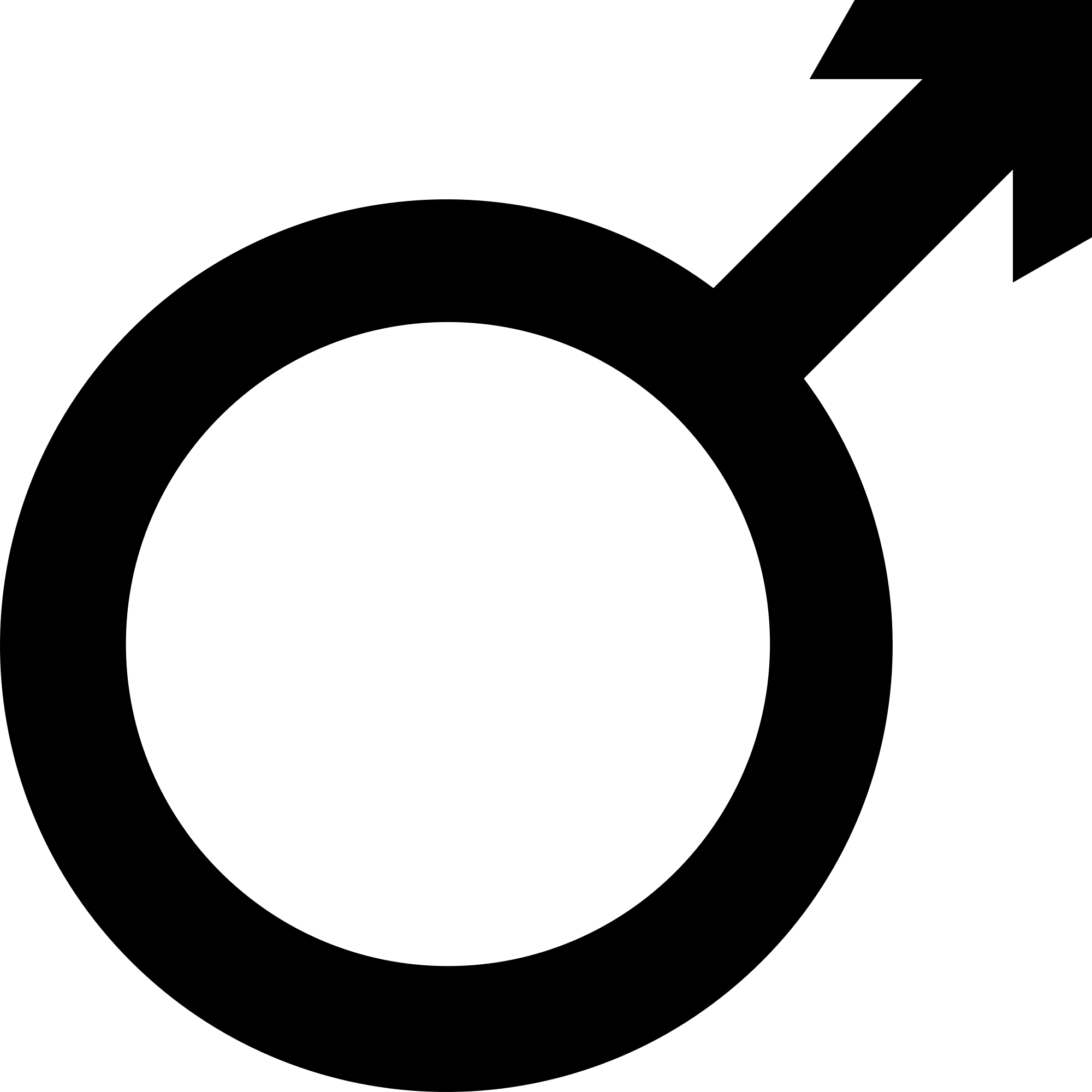 New Svg Image - Male Symbol Black (2000x2000), Png Download