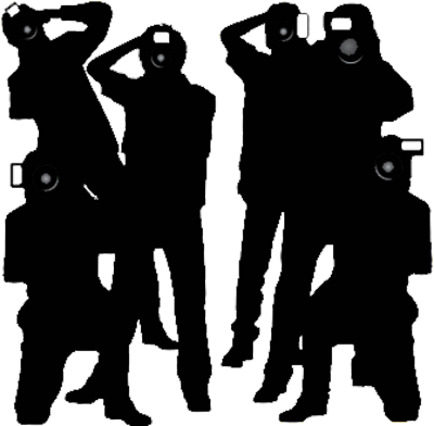 Cameraman Silhouette Png Download - Paparazzi Png (400x392), Png Download