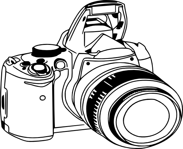 Camera Line Drawing At Getdrawings - Camera Line Art Png (600x488), Png Download