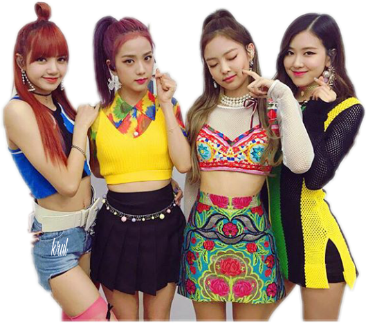 Blackpink Png Lisa Jennie Jiso Rose - Black Pink Members Profile (529x467), Png Download