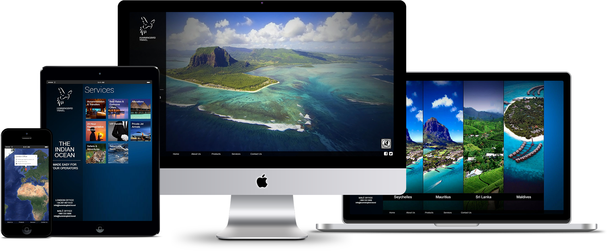 Hummingbird Travels - Poster: Sapsiwai's Aerial Mauritius, 61x41cm. (2216x966), Png Download