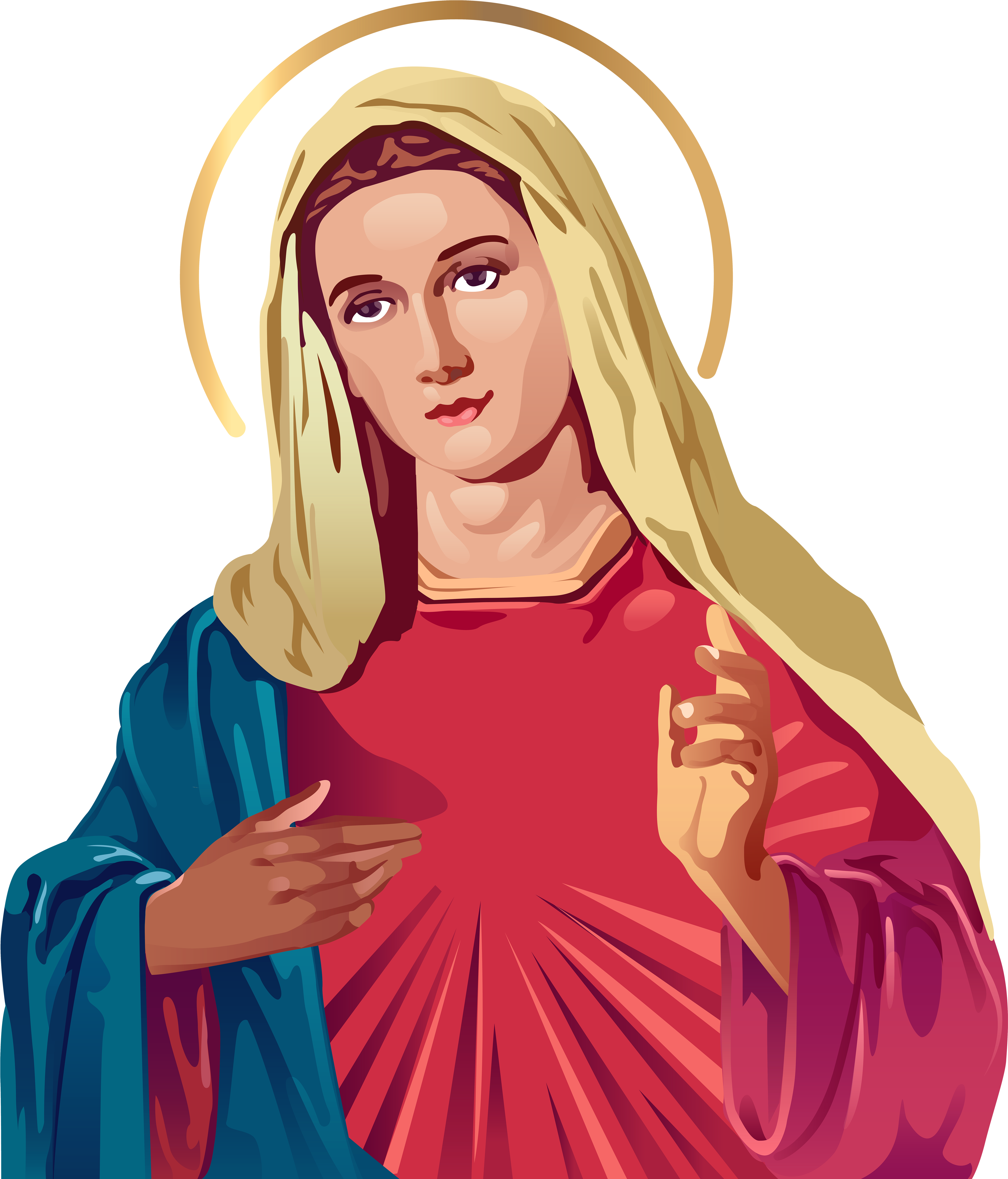 Blessed Virgin Mary Png Clip Art - Mama Mary Clipart Png (5077x6000), Png Download