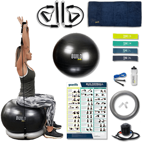 16-piece Exercise Ball Home Workout Bundle - Exercise Ball (550x550), Png Download
