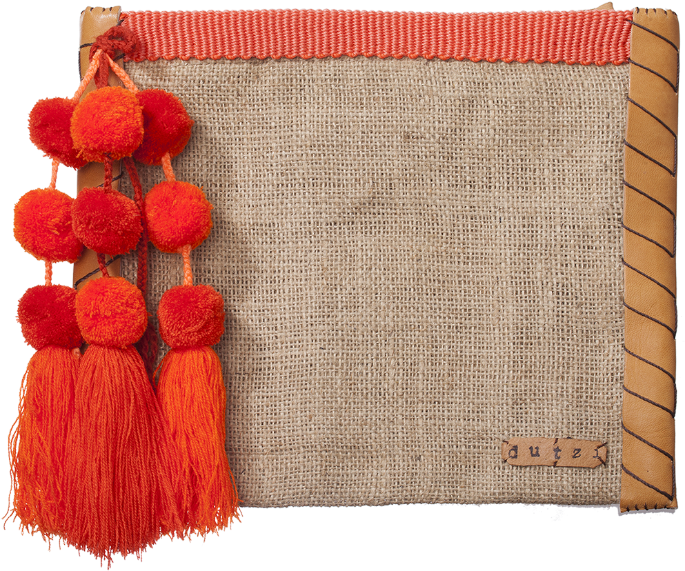 Dutzi Orange Pom-pom Tassel Pouch - Pom-pom (1246x1246), Png Download