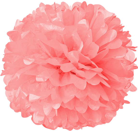 Light Pink Tissue Pom Poms Lanterns - Turquoise Blue 24 Inch Tissue Paper Flower Pom-pom (600x582), Png Download