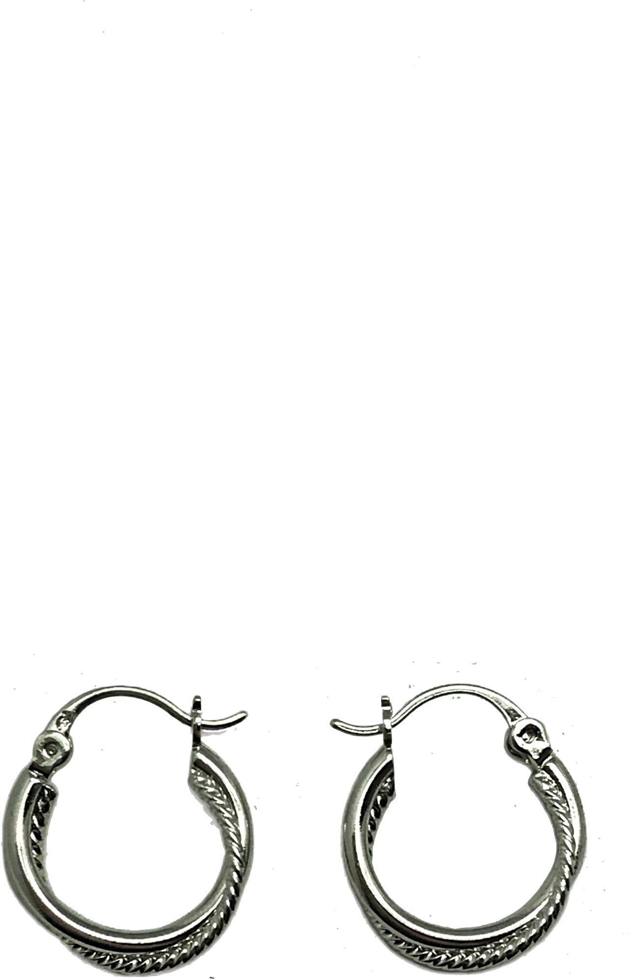 Olympia Hoops Silver - Earrings (2802x3502), Png Download