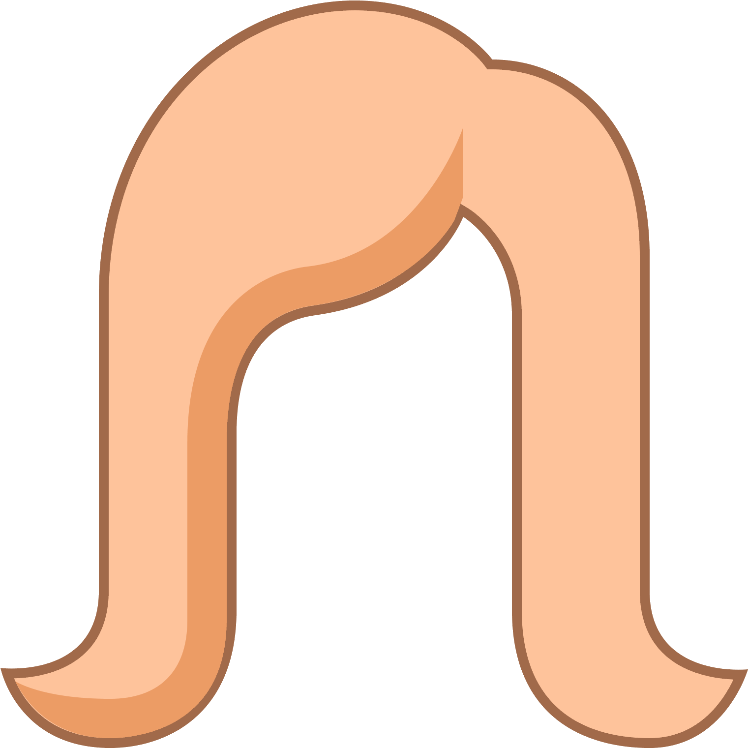 Woman's Hair Icon (1600x1600), Png Download