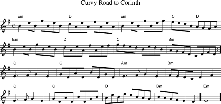 Listen To Curvy Road To Corinth - Drowsy Maggie Music Chords (710x334), Png Download