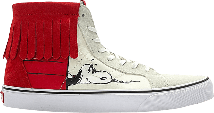 Peanuts X Sk8-hi Moc 'dog House' - Sneakers Vans W Sk8-hi Moc Dog House/bone (847x448), Png Download