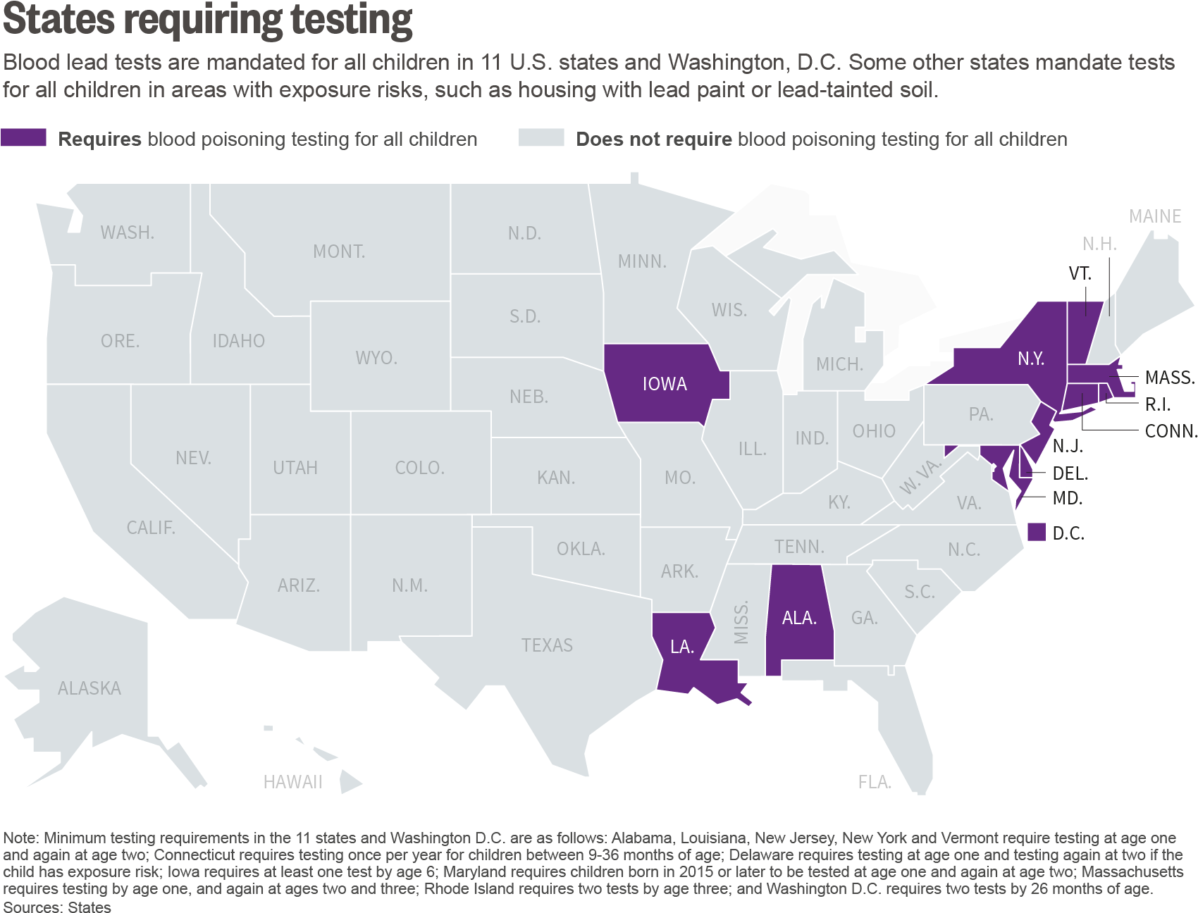 Before Joshua's Diagnosis, His Family Was Unaware Of - Reuters Lead Poisoning Map (1710x1304), Png Download