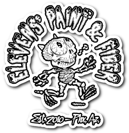 Casual Dead Elevens' Paint & Fiber 3" Sticker - Top (480x480), Png Download