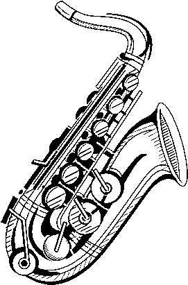 Dibujo De Un Saxofón Para Colorear - Saxofone Desenho (600x470), Png Download