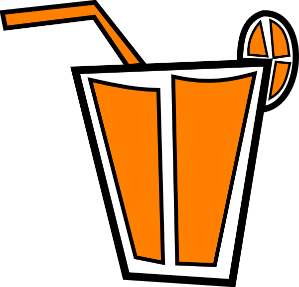Cocktail Clip Art - Orange Smoothie Clip Art (600x577), Png Download