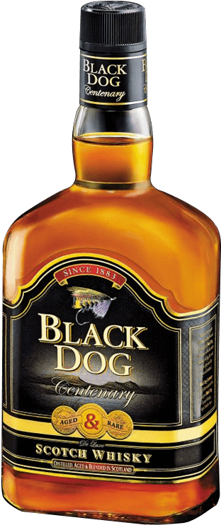Black Dog Scotch Whisky - Black Dog Whisky Png (415x865), Png Download
