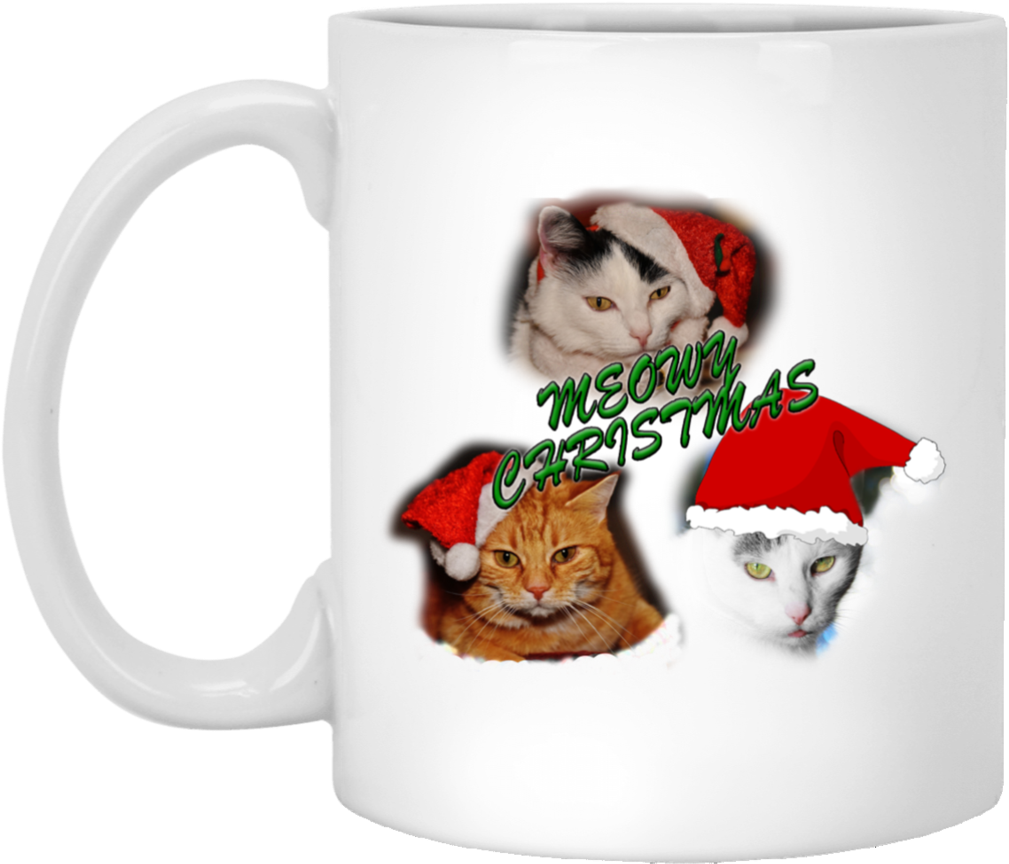 Christmas Cat Mug - Christmas Ornament (1024x1024), Png Download