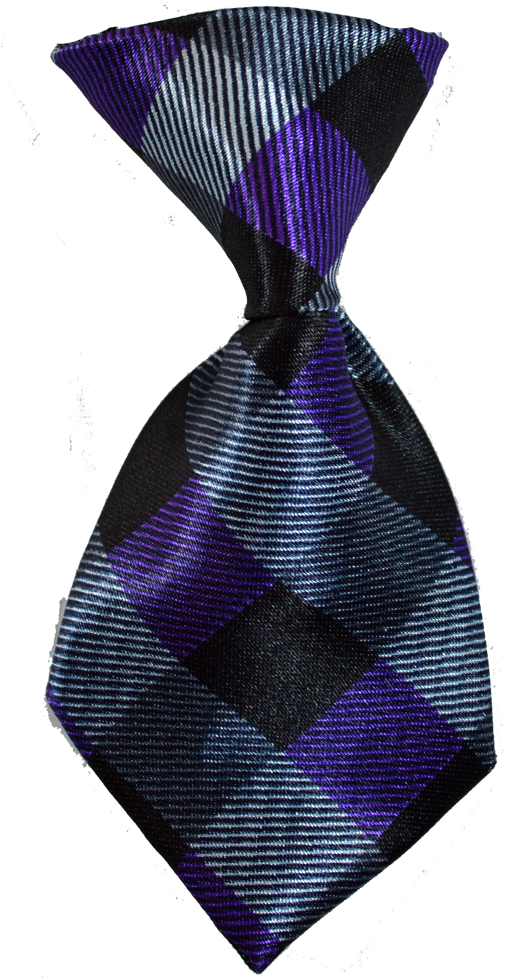 Purple, Grey And Black Dog Neck Tie - All Patterned Dog Neck Ties (547x1000), Png Download