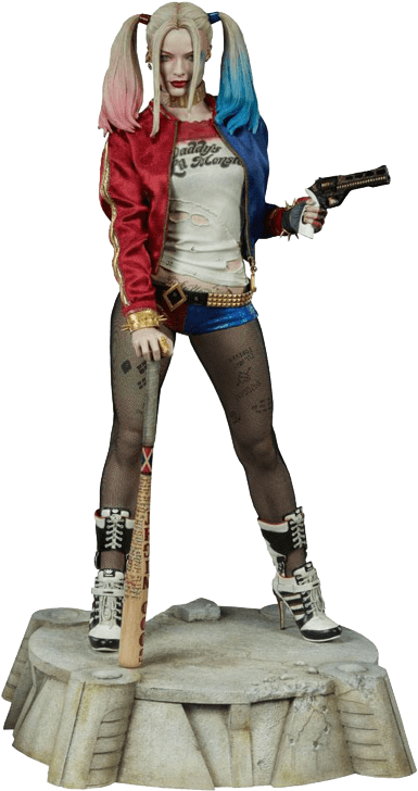 Suicide Squad - Harley Quinn Suicide Squad Statue (566x800), Png Download