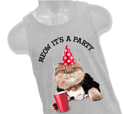 Party Cat - Tabby Cat (1024x375), Png Download