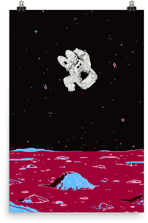 Falling Astrounaut Wall Poster - Society6 G. Slim Iphone 8 Plus Case (1000x1000), Png Download