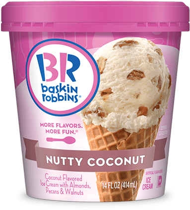 Ice Cream - Pint Ice Cream Baskin Robbins (400x443), Png Download
