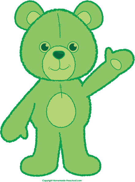 Click To Save Image - Green Teddy Bear Clipart (440x594), Png Download
