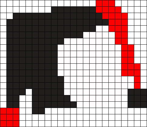Harley Quinn Pony Perler Bead Pattern / Bead Sprite - Perler Beads Pattern Harley Quinn (484x421), Png Download