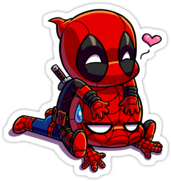 Spiderman Chibi Png Download - Chibi Spideypool (375x360), Png Download