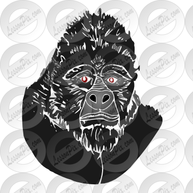 Clipart Royalty Free Stock Ape Clipart Gorilla - Mountain Gorilla (380x380), Png Download