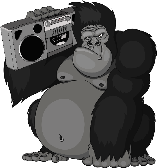 Gorilla Clipart - Gorilla Music (600x600), Png Download