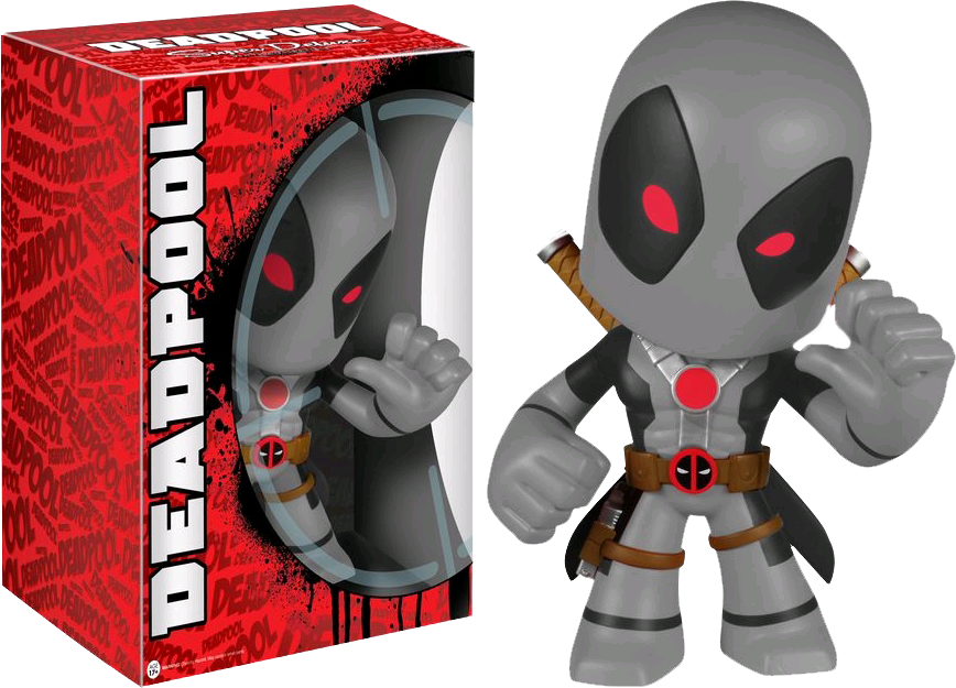 Black & Grey Super Deluxe Vinyl Figure - Deadpool Funko (868x625), Png Download