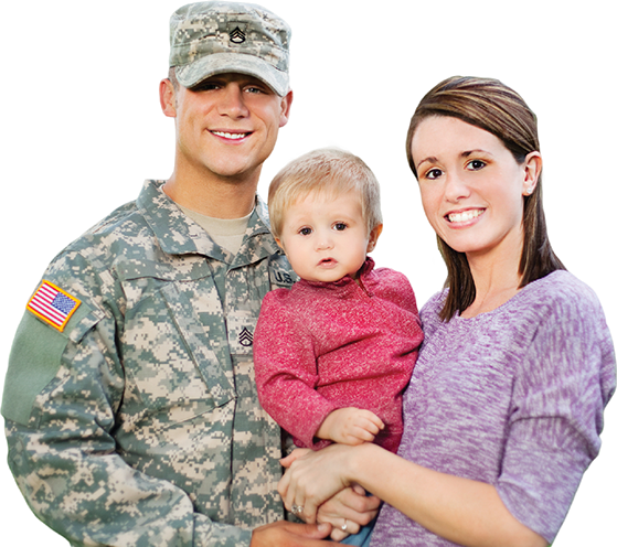 Military Family - Military Family And Home (559x496), Png Download