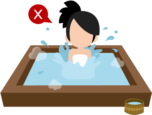 Remember, Diving And Splashing Bath Water To Others - Bathing (533x399), Png Download