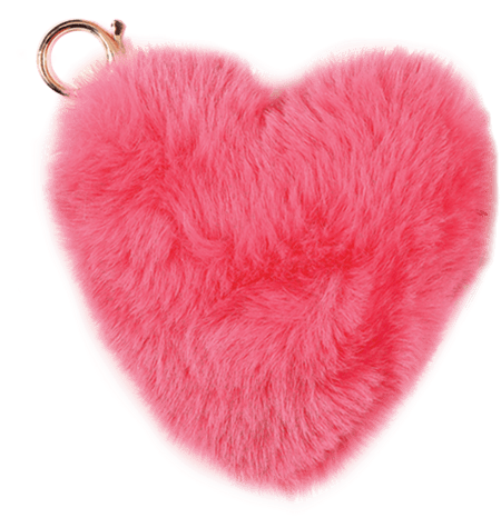 Picture Of Heart Furry Pom-pom Clip - Gift (550x550), Png Download