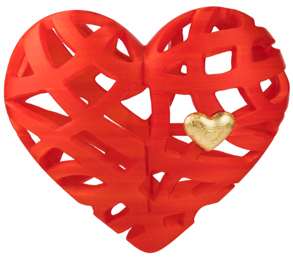 2018 Table Top Heart By Dilek Sezen "heart 2 Heart" - Art Sculptures Of Hearts (600x600), Png Download