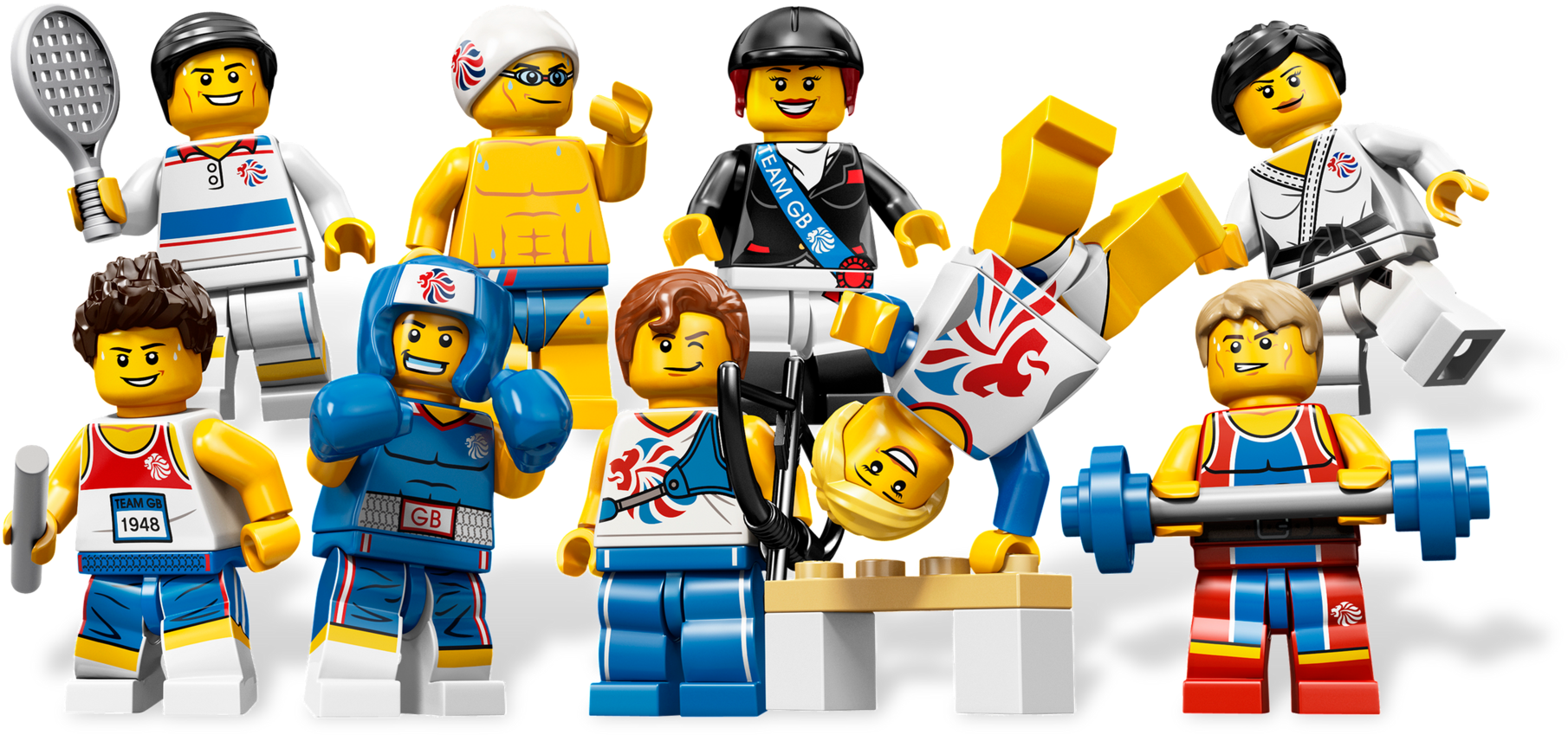 8909 Alt2 - Lego Team Gb Minifigures (2000x1500), Png Download