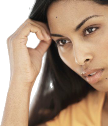 Image - Black Woman Thinking Png (413x413), Png Download