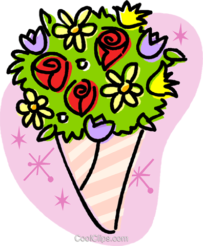 Wedding Flowers/bouquet Royalty Free Vector Clip Art (396x480), Png Download