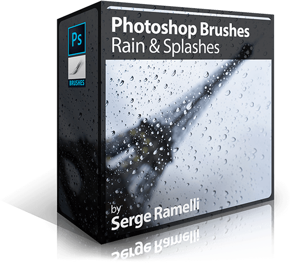 Rain & Splashes - Brushes Rain (800x523), Png Download
