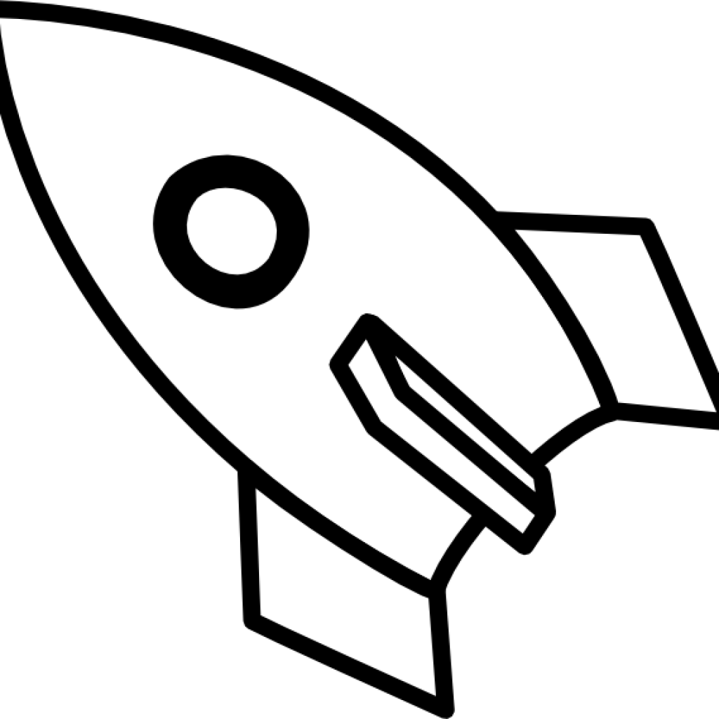 Rocket Clipart Black White Clip Art At Clker Vector - Rocket Launch Clip Art (1024x1024), Png Download