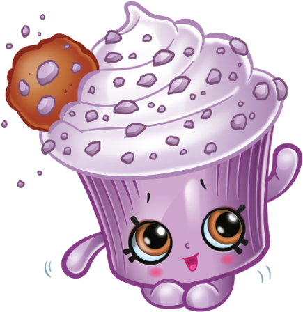 Creamy Cookie Cupcake - Shopkins Creamy Cookie Cupcake (558x480), Png Download