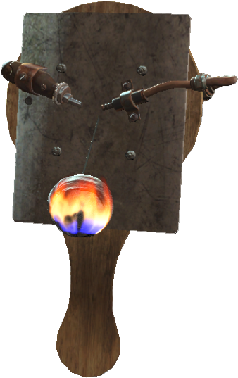 Fo4 Nw Paddleball Flame - Wood (406x607), Png Download