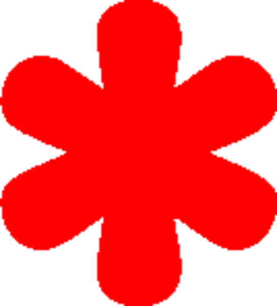 Small - Red Asterisk Png (543x600), Png Download