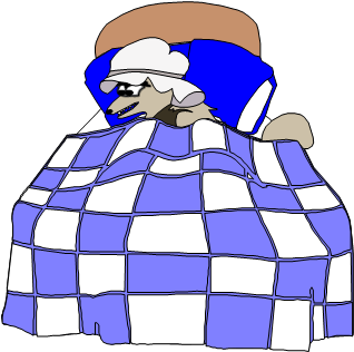 Wolf Clipart Bed - Chaperon Rouge Grand Mere (353x352), Png Download