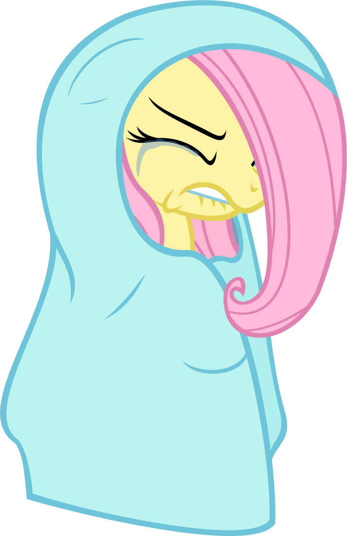 Newbord Bedding - Fluttershy Scared Crying (713x1100), Png Download
