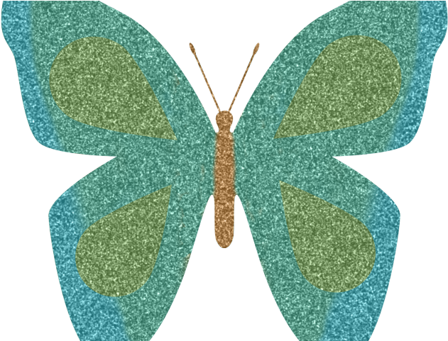 Rainbow Butterfly Clipart Blue Orange Butterfly - Pink Pink Sparkle Butterfly (640x480), Png Download