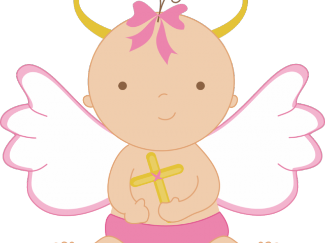 Little Girl Clipart Angel - Clipart Girl Christening (640x480), Png Download