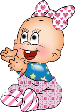 Baby Girl Clipart Cartoon - Cartoon Picture Of A Baby Girl (400x400), Png Download