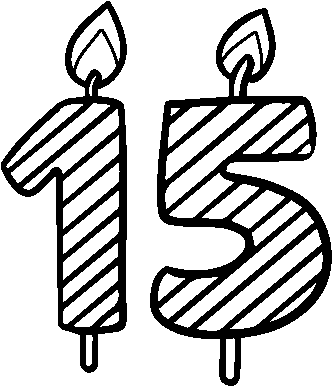 Dibujo De 15 Años Para Colorear - Drawing (600x470), Png Download